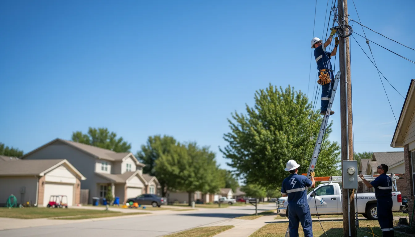 Residential electrician providing installation services in Carney, OK